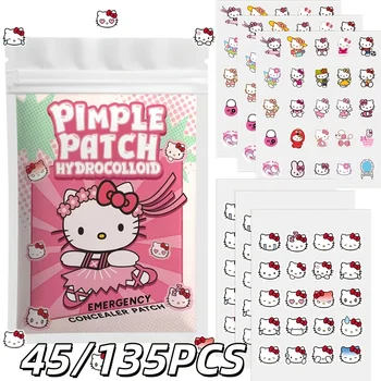45/135PCS Sanrio Hello Kitty Cartoon Pimples Defect Patch - Invisible Hydrocolloid Acne Patch, Facial Decoration Patch, 1