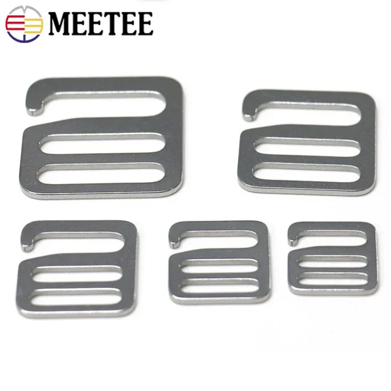 Stainless Steel G Hooks Buckles 3/5/10Pcs 16-31mm Backpack Strap Adjust Clasp Luggage Bag Tri-slider Buckle Hardware Accessory