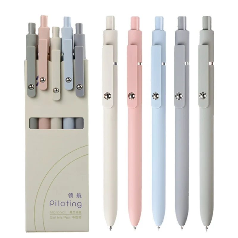 Neutral Pen 10/6/5/1PC Zennyth Morandi Box Vintage Press 0.5MM Nib Stationery