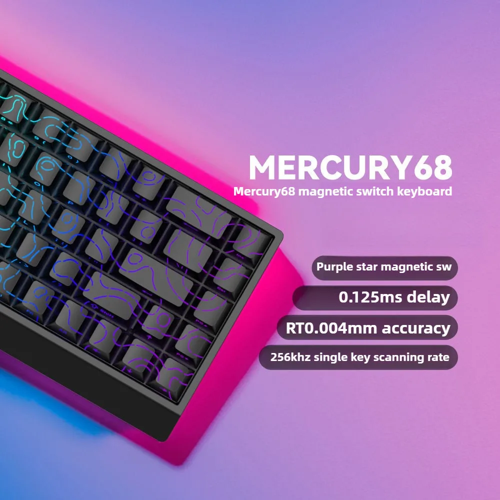 Mer68 Pro Magnetic Switch Keyboard Wired Hot Swappable 8000Hz