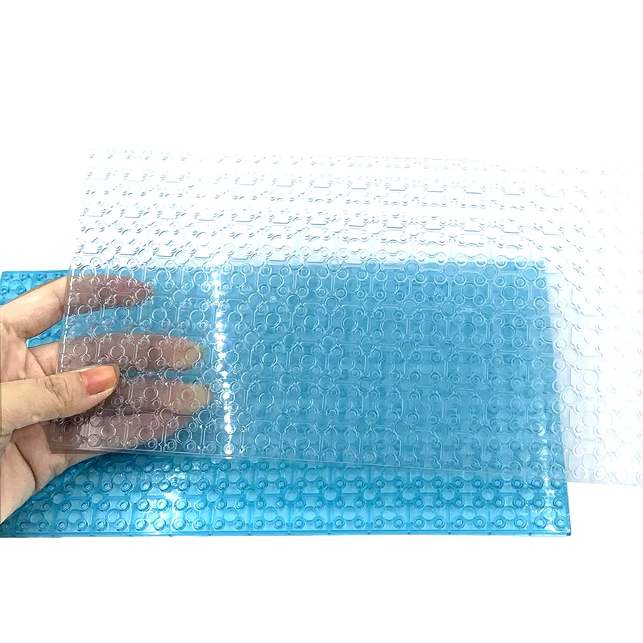 Doppelseitige Grundplatte 16x32 Punkte Transparente Figuren Klare Grundplatte Bausteine Stadt Bau Ziegel Spielzeug – Detail 1
