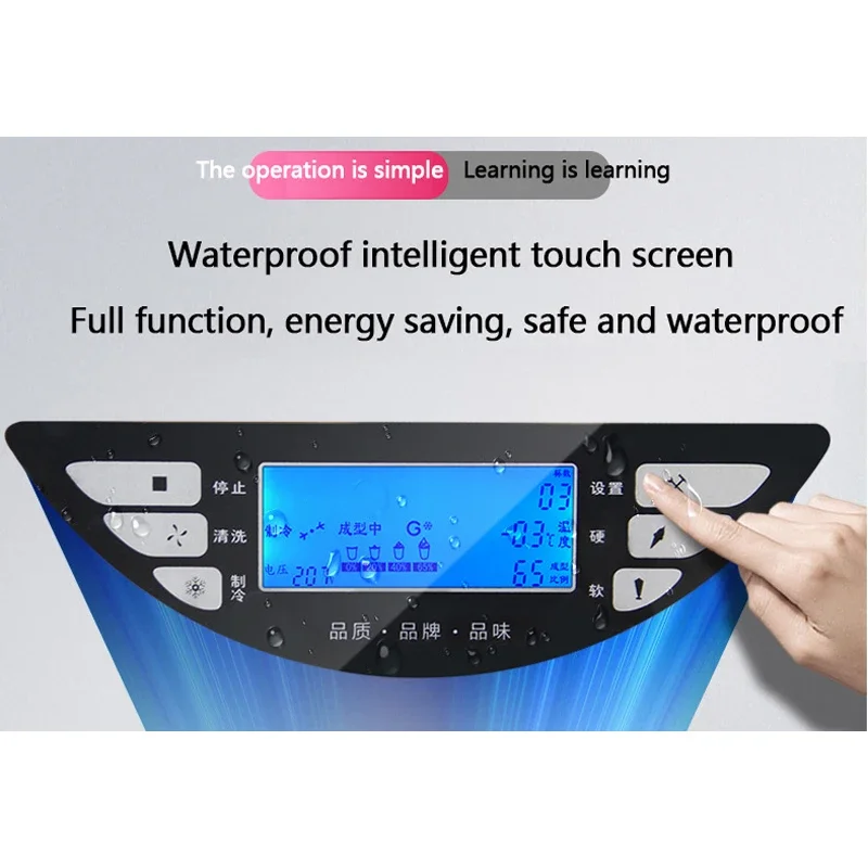 Ice Cream Machine Table Top Hard Ice Cream Yogurt Maker 1400W Automatic Benchtop Gelato Home Appliance Commercial - Image 3