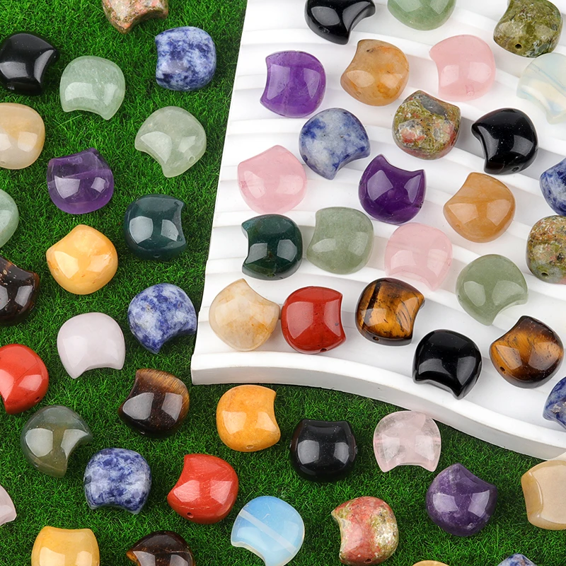 Natural Carving Cat Head Shape Beads 15x16mm Horizontal Hole Jasper Crystal Stone Beads for DIY Bracelet Decorative Accessories 4