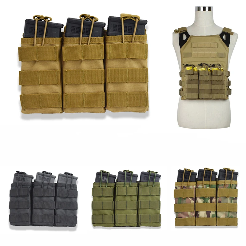 

Tactical Vest Molle Accessories Bag AK M4 Open Top Molle Magazine Pouch Rifle Single / Double /triple Ammo Bag Shell Holder
