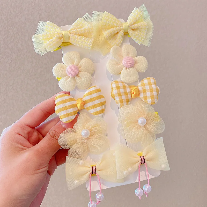 

Hair Headdress Set Children's hair clip Princess little girl sweet and cute mesh broken hair clip cute baby does not hurt