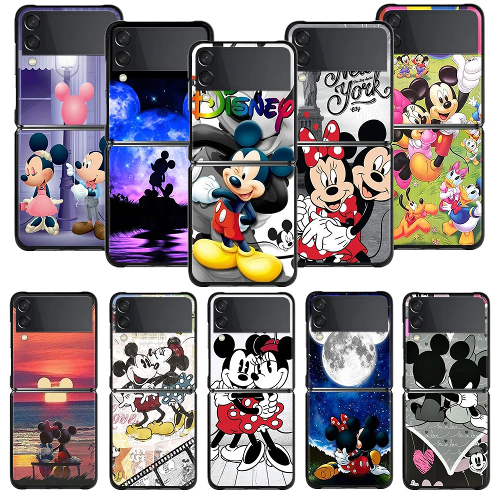 samsung flip3 case Carcasa Celulares For Samsung Galaxy ZFlip ZFlip3 Z Flip3 5G Flip PC Phone Case Disney Mickey Minnie New York Comics galaxy z flip3 5g case