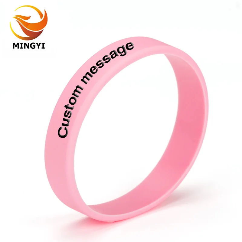 Personalized Silicone Wristbands with Custom Logo and Text