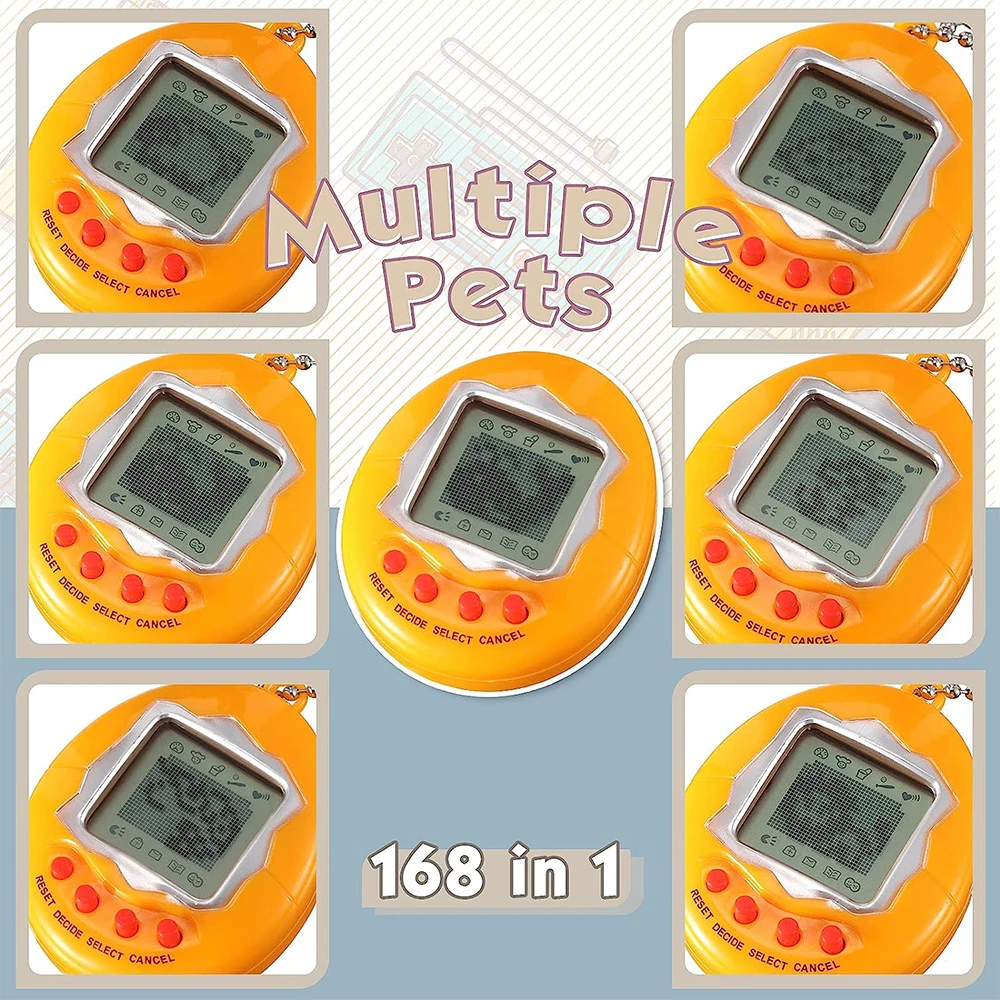 Tamagotchi Virtual Electronic Digital Pets Keychain Game Keyring Retro Handheld Machine Nostalgic for Funny Gifts E Pixel Toy 4