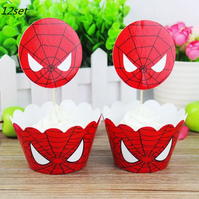 Décorations thème Spiderman pour fête d'anniversaire, drapeau en papier,  tasse, assiette, paille, Nakpin, fournitures de fête pour enfants, Super  héros - AliExpress