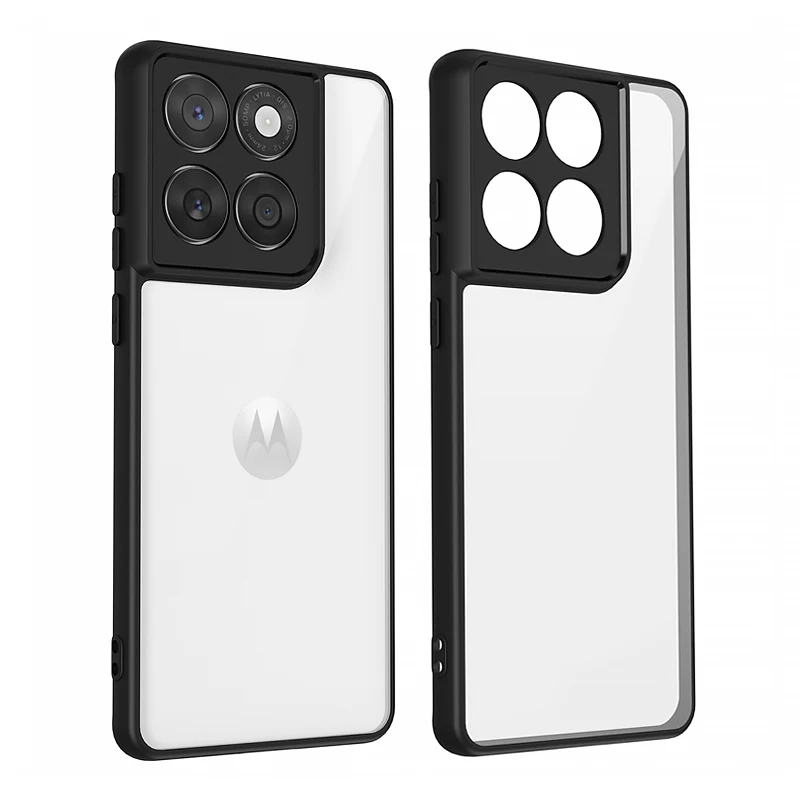 Shockproof Clear Silicone Back Cover with Camera Protection