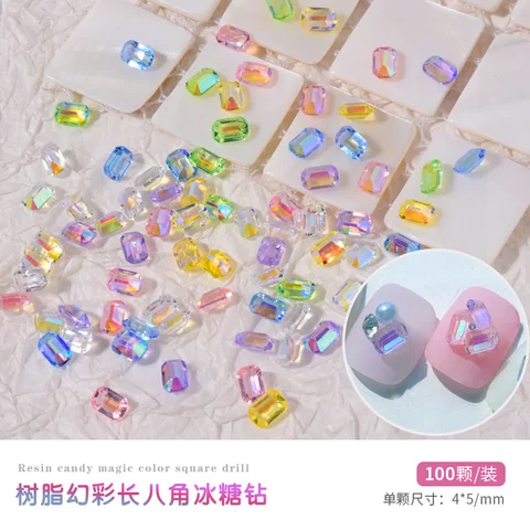 Aurora Nail Parts 3D Gems Nails Art Decoration Nail stone Nail Shaped Drill Rhinestones Mix Crystal Nail Art Accessories