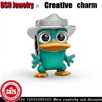 DSN Jewelry 925 Silver Charm Customized disney style Cartoon duck Child's Play Charm Luxury Jewelry Accessories personality Gift