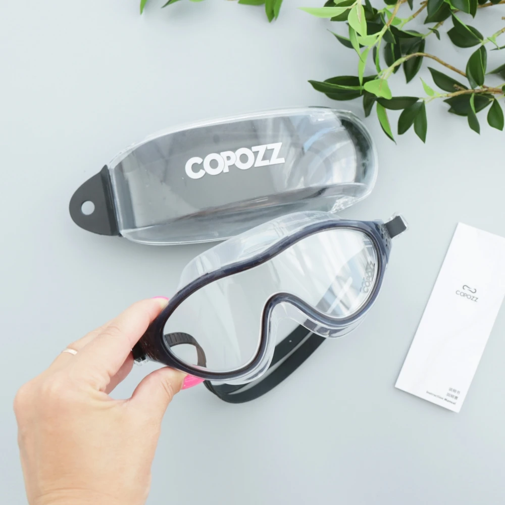 Big Frame Professional Swimming Waterproof Food Grade Silicone Glasses Swim Eyewear Anti-Fog UV Adult Men Women Diving Goggles 6