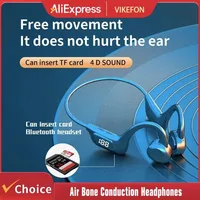 VIKEFON Air Bone Conduction Headphones Tf Card Digital Display Fone Headset Hands-free Call Auriculares Sports Open-ear Earphone 2