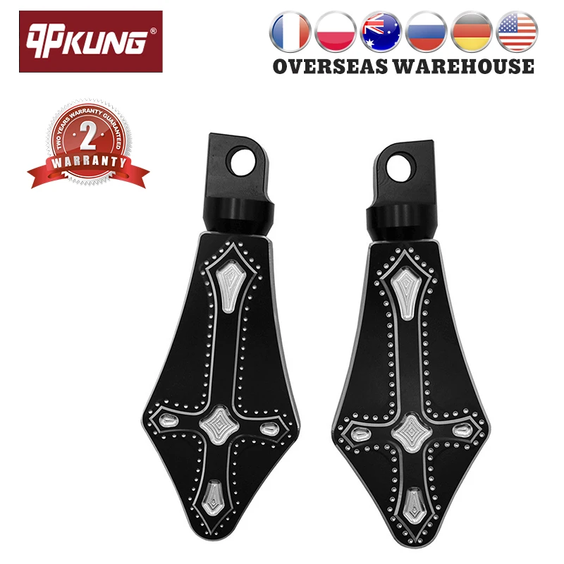 

qpKung Motorcycle Pedals Modified Front And Rear Small Foot Rests For Harley 883 1200 X48 CNC Universal Motorcycle Accessories