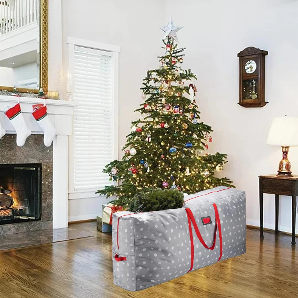 Christmas Tree Storage Bag Rolling Christmas Tree Storage Box Waterproof   Bag For Storing Christmas Utenciles Garland Home Stor