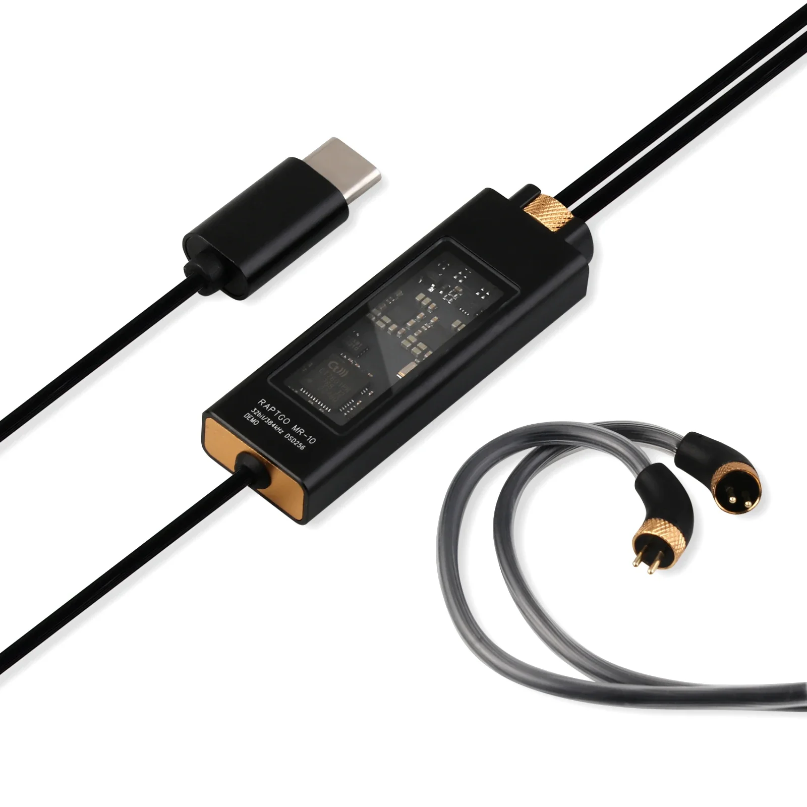 

RAPTGO MR-10 TYPE-C 0.78mm/2PIN Audio Decoding Headphone Cable Advanced Five-Axis CNC Technology Two Cirrus Logic flagship DACS