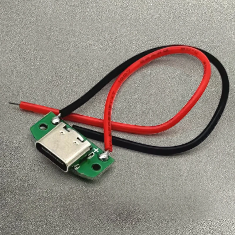 1/2/5PCS Typec 여성용 16핀 커넥터(1.25/2.0/2.54 와이어 포함) USB 남성용 플러그 전기 터미널 용접 DIY 충전 케이블 PCB 보드