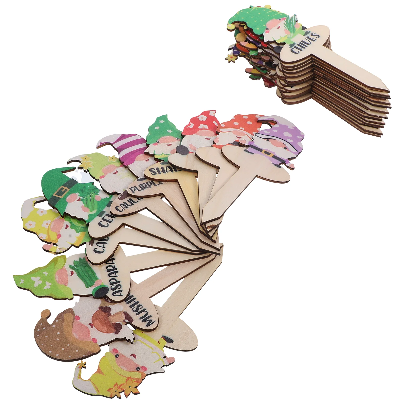 

30pcs Wooden Gardens Tags Garden Potted Plants Signs Yard Wooden Signs for Plants (Mixed Style)