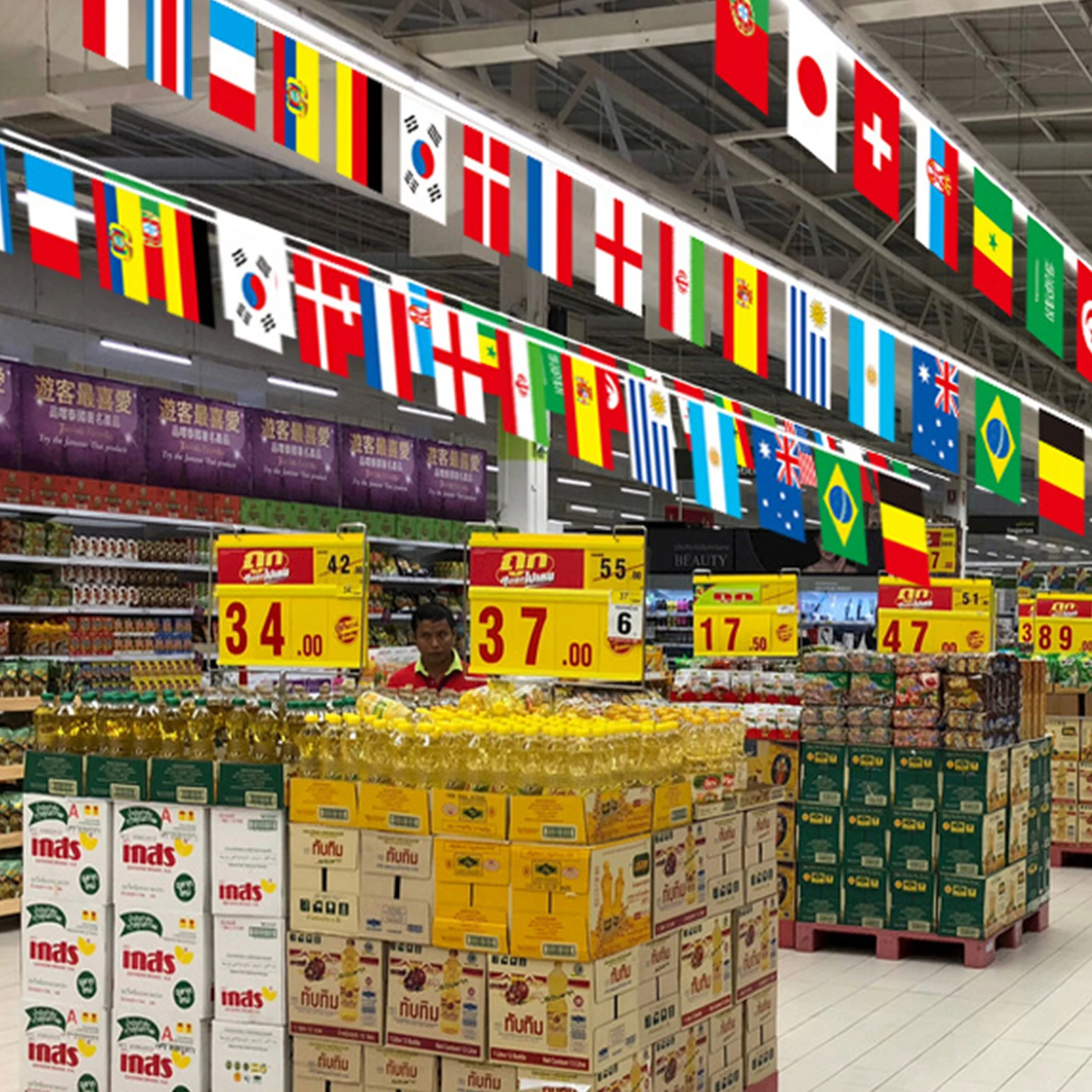 32 Countries National Flags Banner Football Match Bunting Flags On A String Countries Around The World Nations Flag 32 Teams
