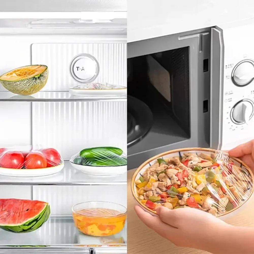 Disposable Food Covers Elastic Plastic Wrap Food Grade Fresh-keeping Lids Storage Bag Shoe Covers Shower Headgear Bowl Caps - Image 6