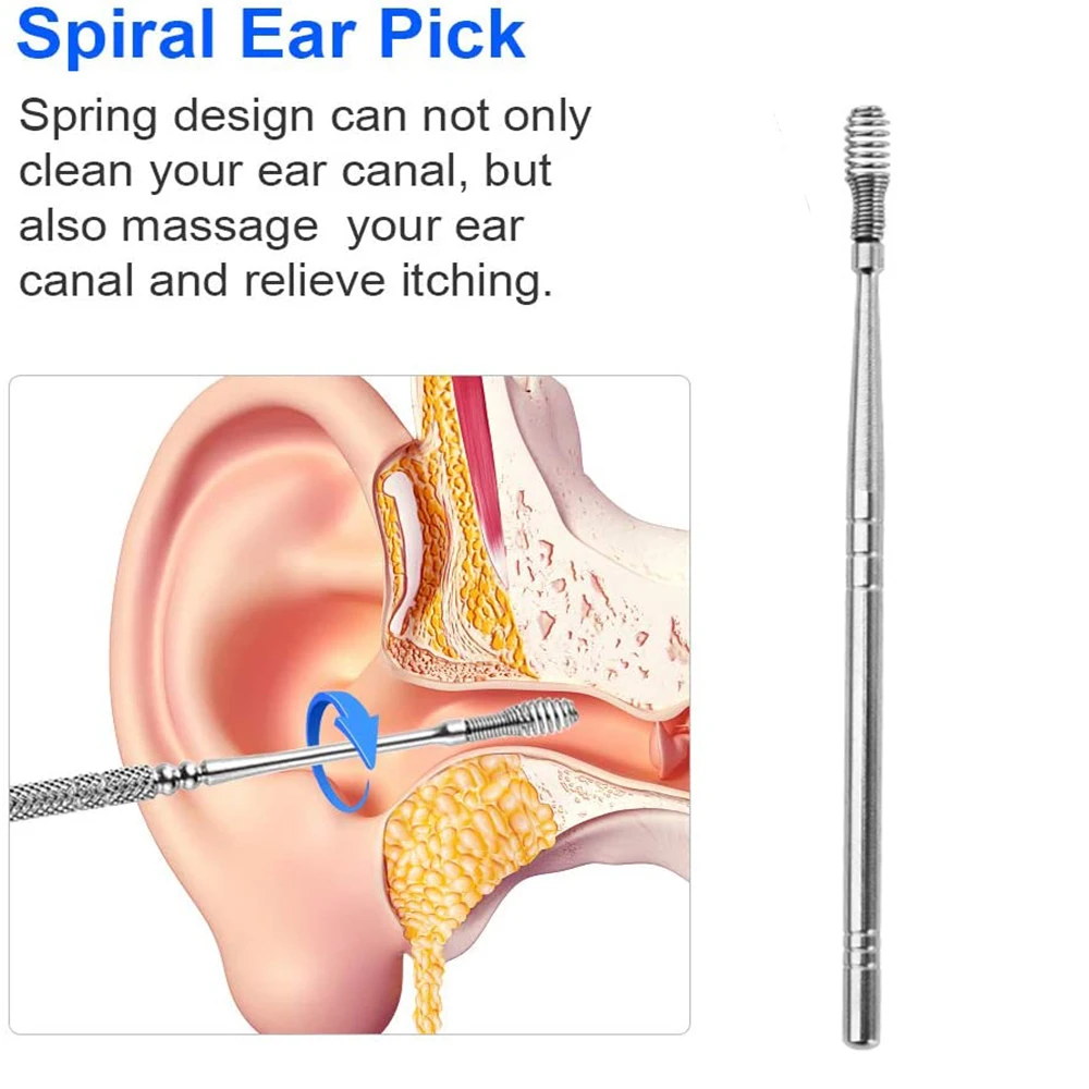6/7PCS Earwax Remover Ear Cleaner Wax Removal Tool Ear Cleaner Personal Health Care Ear Wax Cleaners Ear Pick Cleaning