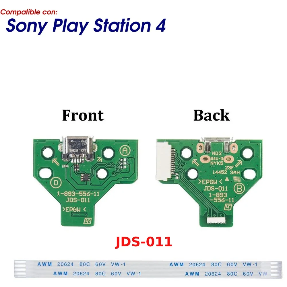 Jds-011 Connettore Di Ricarica Control Play Station 4 Power Board Micro Usb Ps4 + Flex