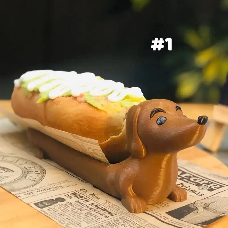 Dachshund Tray Funny Hot Dogs Tray Candy Dish Dachshund Dinner Plate Creative Cute Shaped Sandwiches Puppy 6