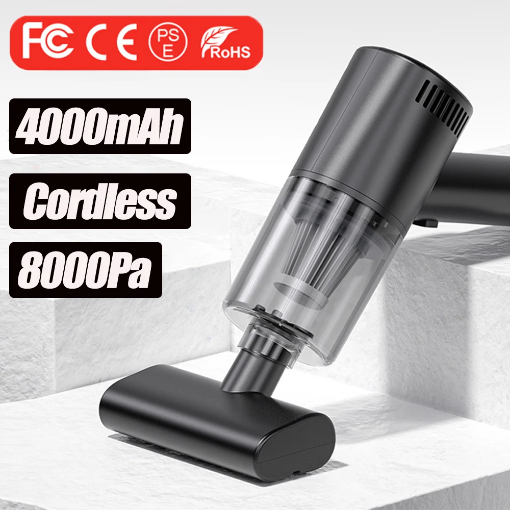 8000PaWirelessCarVacuumCleaner4000mAhBatteryforAirJordan1CarSuppliesCarVaccum