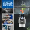 390W Continuous Feed Garbage Disposals with Induction AC Motor Sound Reduction, 1.45L High Effect Grinding Food Waste Disposer, 2