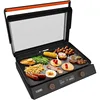 22-Inch Electric Griddle - 1200W Non Stick Ceramic Titanium Coated Stainless Steel Tabletop Griddle with EZ-Touch Control Dial 1