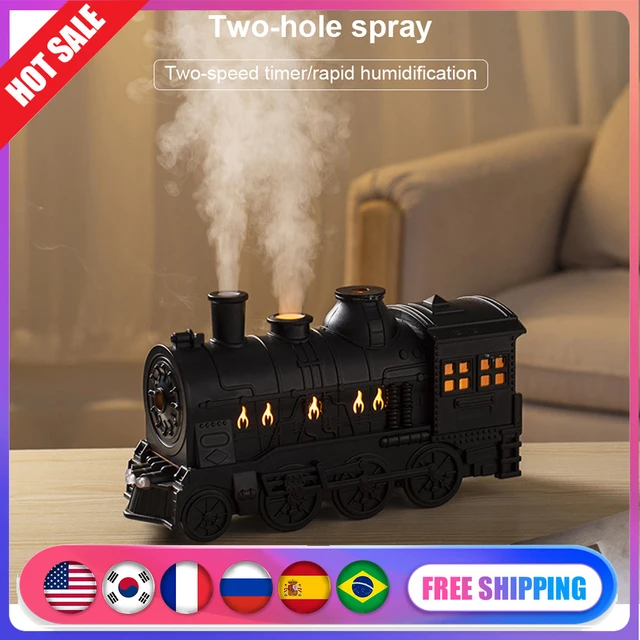 300ml Mini Train Shape Essential Oil Diffuser with Light Cool Mist Air Humidifier Aromatherapy Diffuser for Home Office Bedroom 1