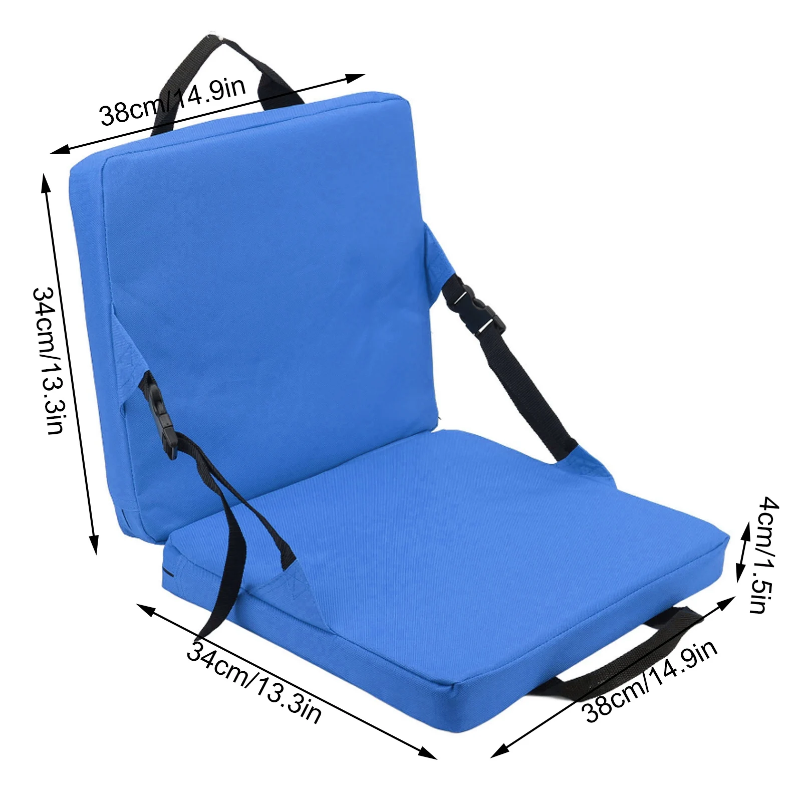 Outdoor Foldable Cushion Outdoor Foldable Chair with Backrest Soft Sponge Cushion Back Chair for Stadium and Beach