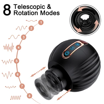 Automatic Rotating Thrusting Male Masturbators Blowjob Pocket Pusssy Silicone Vagina Adult Goods Sex Toys for Men Mastubator Cup 2