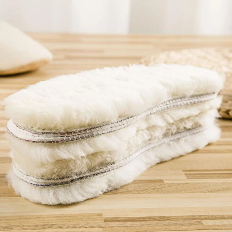 Australia Sheepskin Insoles Natural Real Fur Wool Cashmere Snow Boots Shoe Pad Men Women Children Wool Insoles Warm Winter Shoes