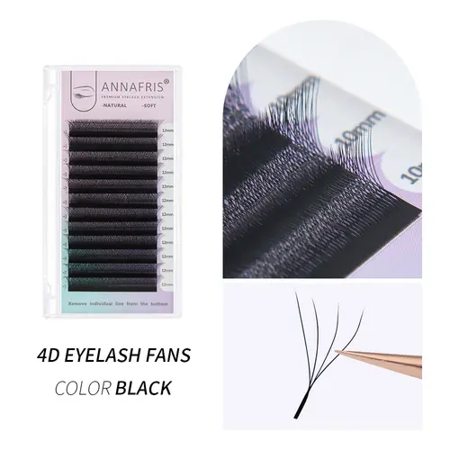 ANNAFRIS Premade Volume Fan YY 3D 4D 5D W-Shaped Lash Automatic Flowering W Lashes Extension Natural Soft Full Dense Mink Lash - Image 12