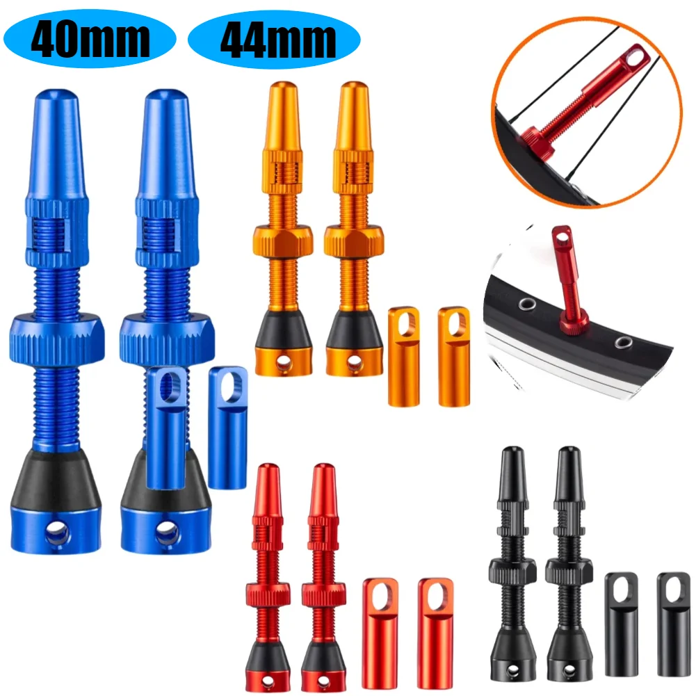 1 Pair Road Bike Presta Valve CNC Aluminum 40/44mm Bicycle Valve Caps Road Bike Tubeless Tire Tubeless Tire bicycle valve cap bicycle tire valve cap bicycle tubeless valve valve cap bicycle valve valve caps bicycle air valve tire valve core air tyre valve stem