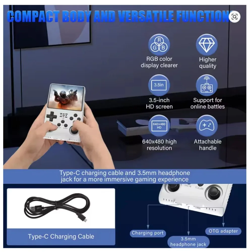 R40s Pro Retro Handheld Game Console With Ips Screen And Games_voghion.com