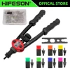 HIFESON Hand Threaded Rivet Nut Gun 70/95/300PCS Iron Nut Insert Manual Riveter Kit Riveting Tool for M3 M4 M5 M6 M8 M10 M12 1