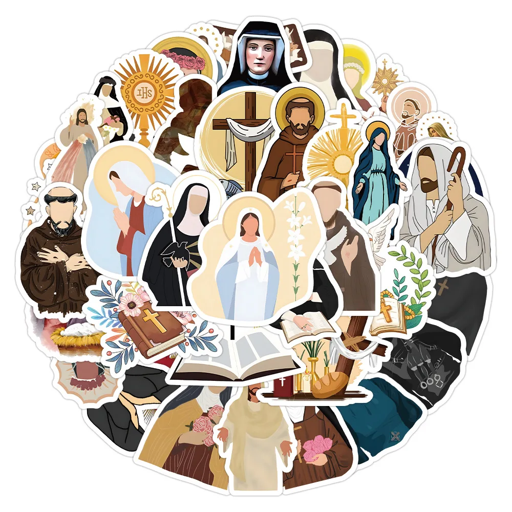 

10/30/50PCS Monk Religion Cartoon Sticker DIY Phone Laptop Luggage Skateboard Graffiti Decals Fun for Kid Gift