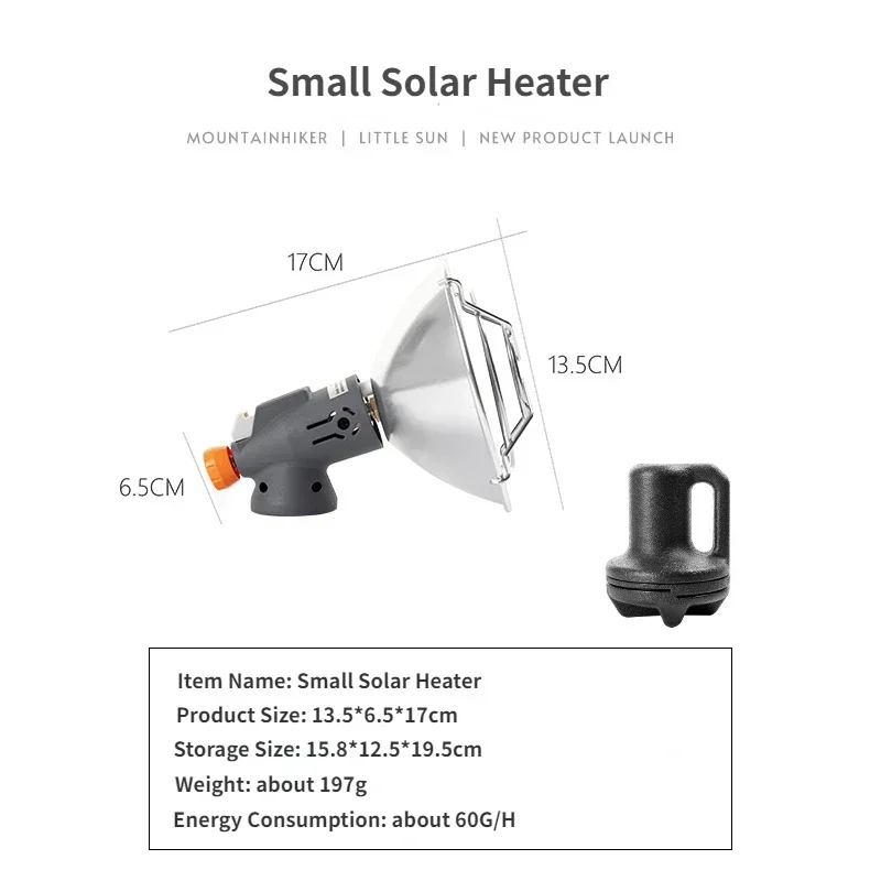 Portable Outdoor Solar Heater and Mini Gas Stove