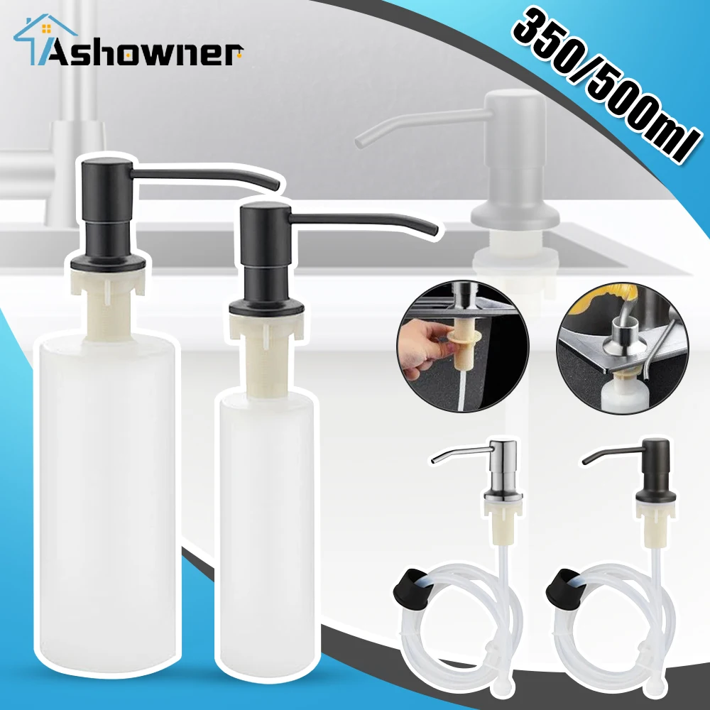300/500ml Kitchen Liquid Soap Dispenser Pumps Kitchen Bathroom Soap