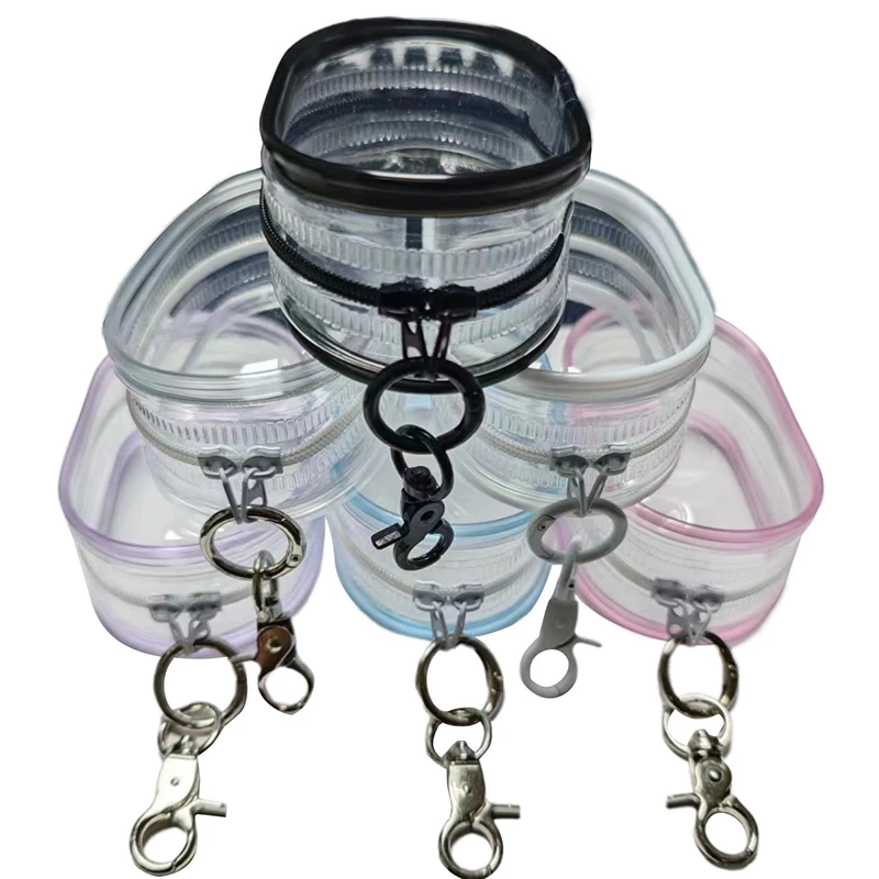 Description Picture 2 of itemTransparent Storage Box With Keychain Cute Doll Bag Jewelry Organizer Plastic Pouch Mystery Box Organization Dustproof Case