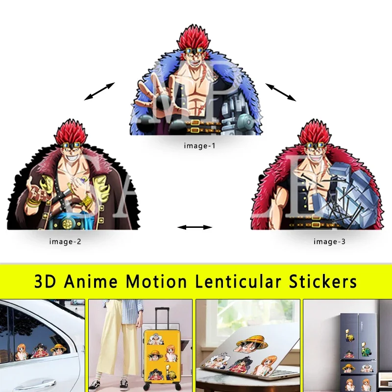 3D-Anime-Aufkleber Wasserdicht – Wechselnde Motive, Für Auto, Laptop, Skateboard, Wand