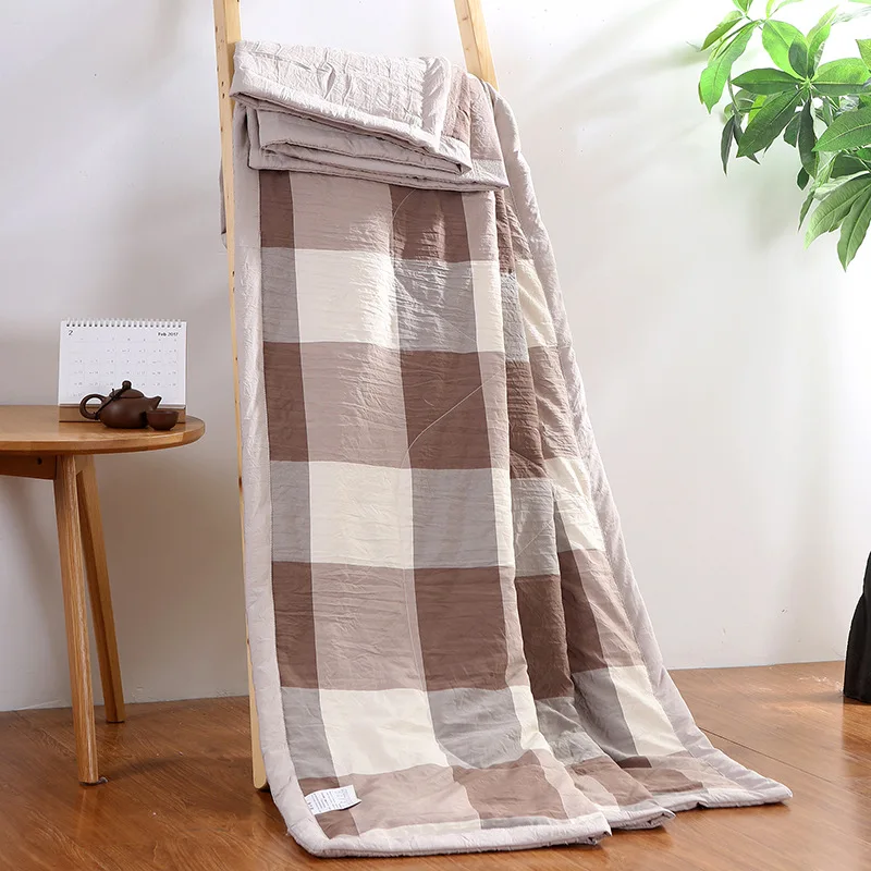 

Blanket Japanese-style Washed Cotton Throw Blankets Nap Covers Summer Double Bed Towell Quilts Air Conditioning Quilt Home Hotel