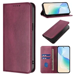 Luxury Leather Magnetic Flip Stand Phone Case Cover - Premium Protection with Elegant Design for Realme 16 Pro+ (PT15 - Wine Red)