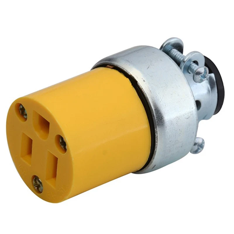 Electrical Socket America L5-15P L5-15R US Connector 15A Extension Tripolar Wired Receptacle Male Female Anti-Loose Locked Plug