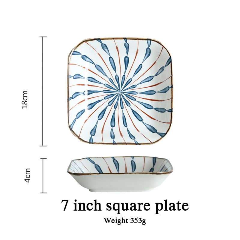 7 inch square plate