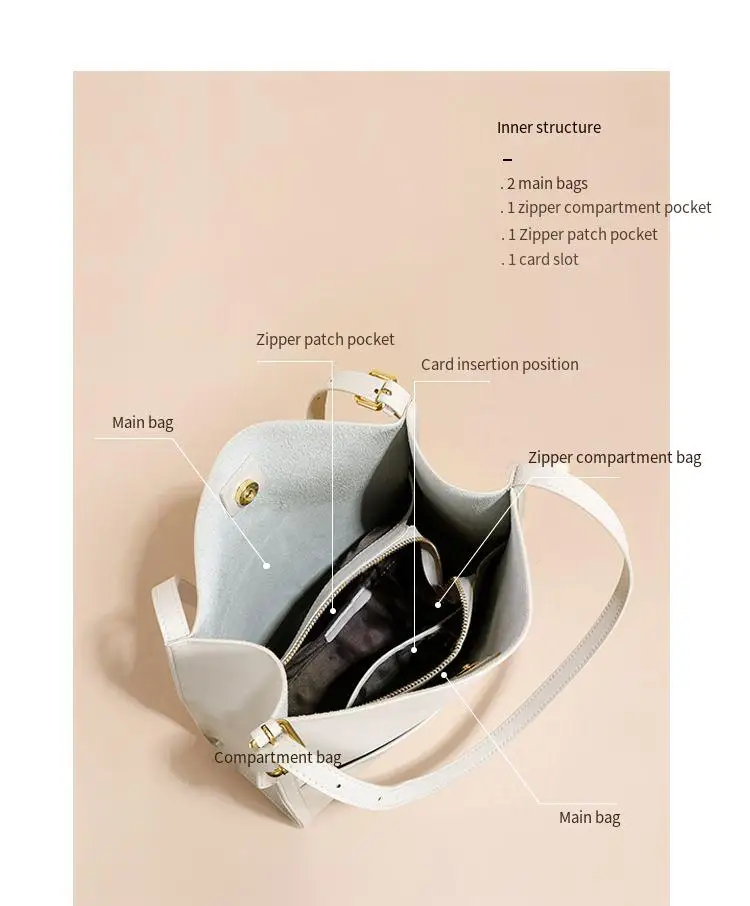 New handbag match all shoulder bag leather handbag large capacity Tote bags niche commuter underarm bags