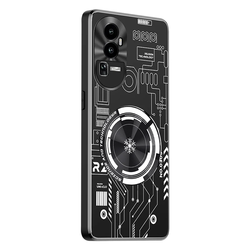 Aluminum Alloy Heat Dissipation Case for OPPO Reno 10 Pro Plus Cases Graphene Cooling Red Copper Metal Cover Funda Reno 10 Pro+